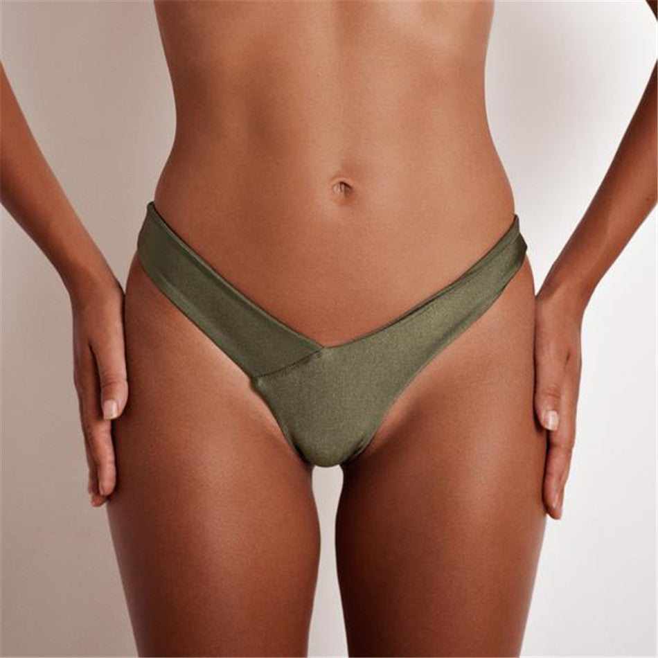 Brazilian Swimwear Women Briefs Thong Low Waist Swimsuit Bottom Solid Cheeky Bikini Bottom Swim Trunks The Clothing Company Sydney