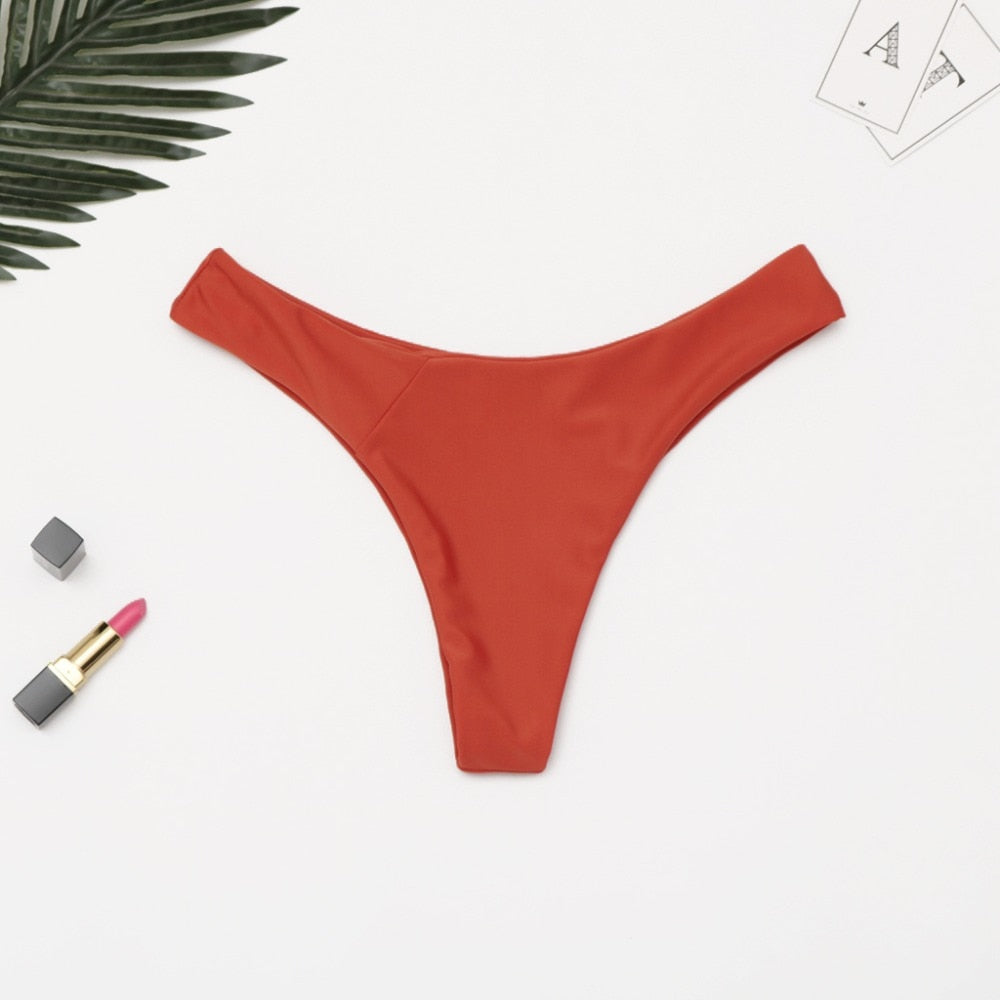 Brazilian Swimwear Women Briefs Thong Low Waist Swimsuit Bottom Solid Cheeky Bikini Bottom Swim Trunks The Clothing Company Sydney