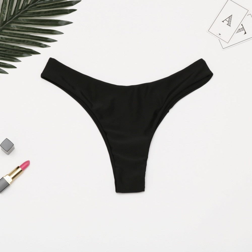 Brazilian Swimwear Women Briefs Thong Low Waist Swimsuit Bottom Solid Cheeky Bikini Bottom Swim Trunks The Clothing Company Sydney