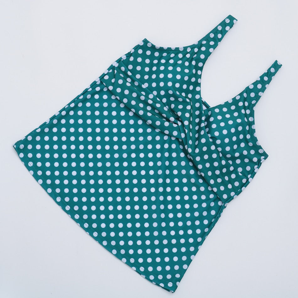 2 Piece Polka Dot Plus Size Swimwear Tankini High Waist Bathing Suits Swimsuit Vintage Retro Bikini Set Beachwear The Clothing Company Sydney