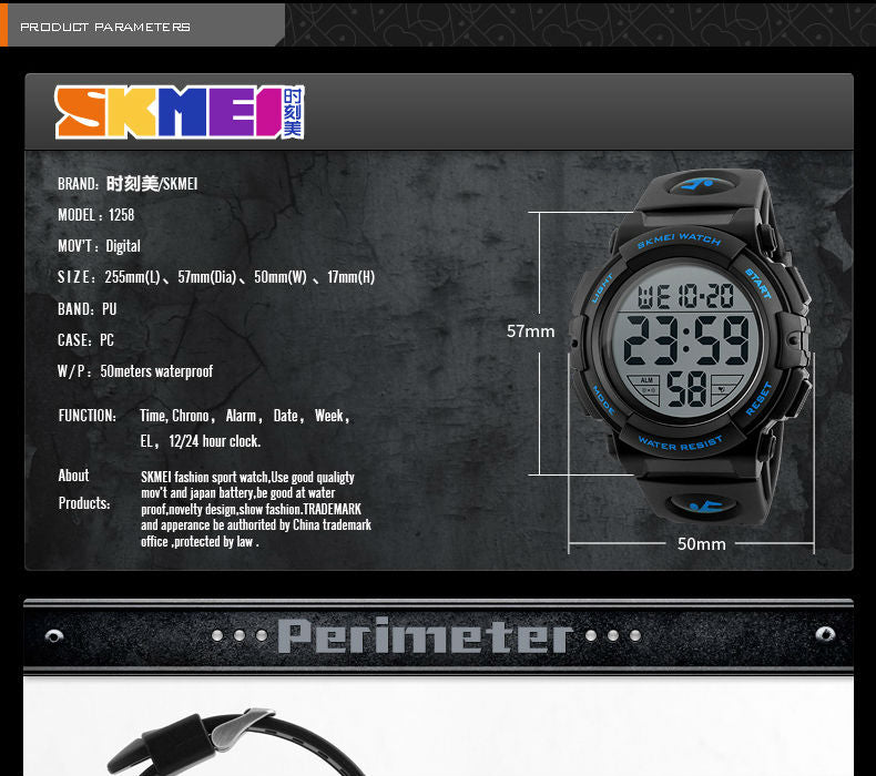 Men's Top Luxury Brand Sport Watch Electronic Digital 50M Waterproof Watches The Clothing Company Sydney