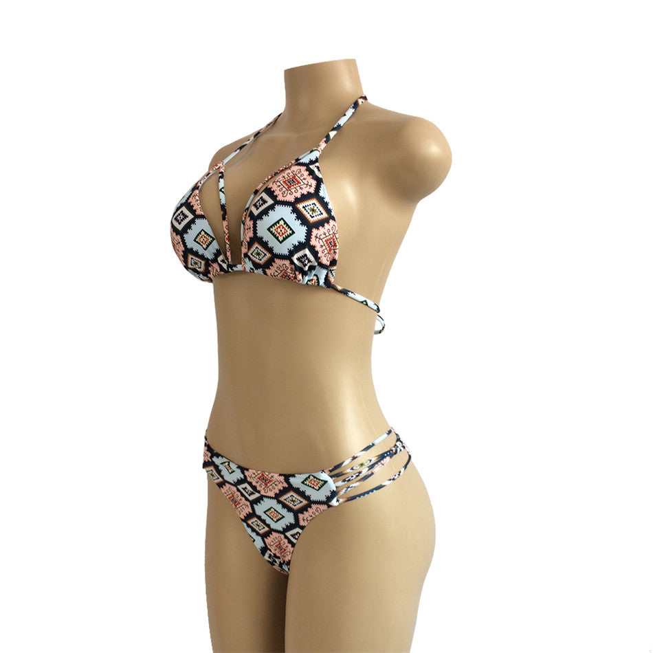 Bandage Push Up Swimwear Low Waist Swimsuit Brazilian Thong G String Bikini Set Bathing Suits Beachwear The Clothing Company Sydney