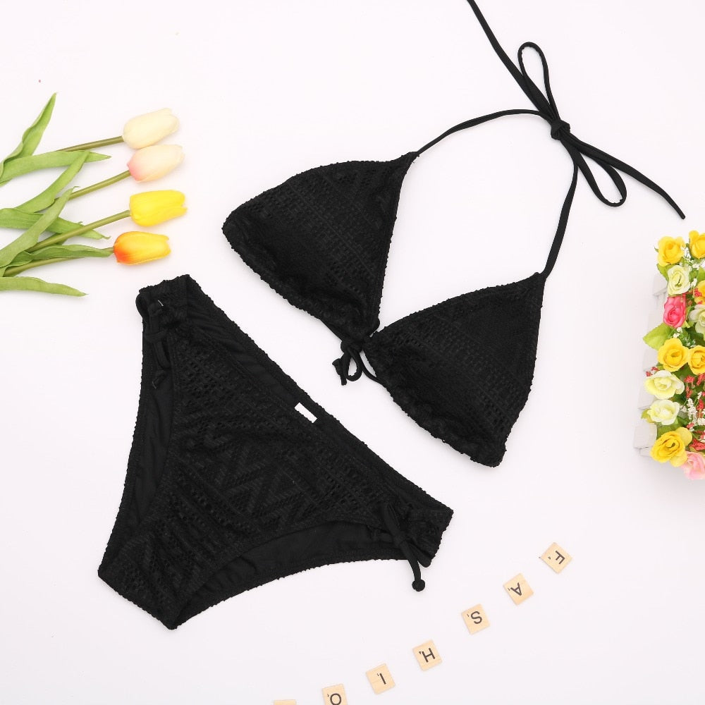 Brazilian Deep V Top Swimsuit Sexy Push Up Bandage Swimwear Bathing Suit Beachwear Bikini Set The Clothing Company Sydney