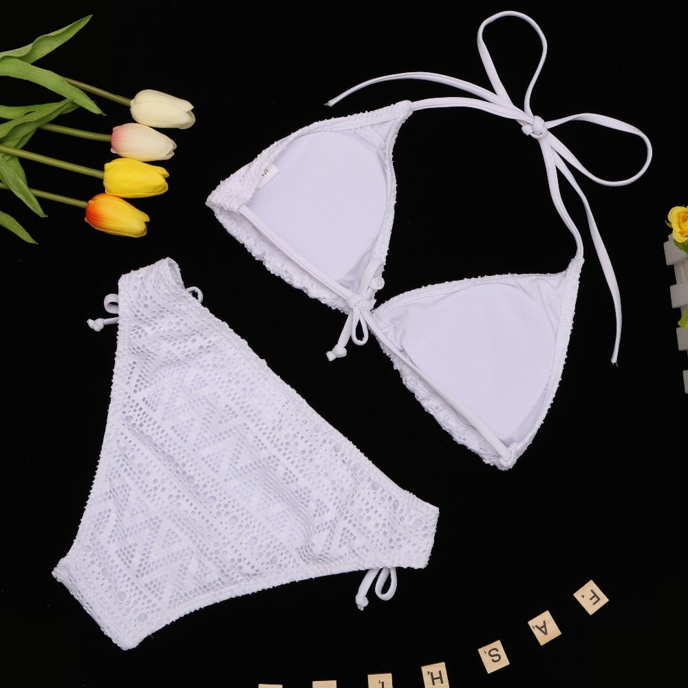 Brazilian Deep V Top Swimsuit Sexy Push Up Bandage Swimwear Bathing Suit Beachwear Bikini Set The Clothing Company Sydney