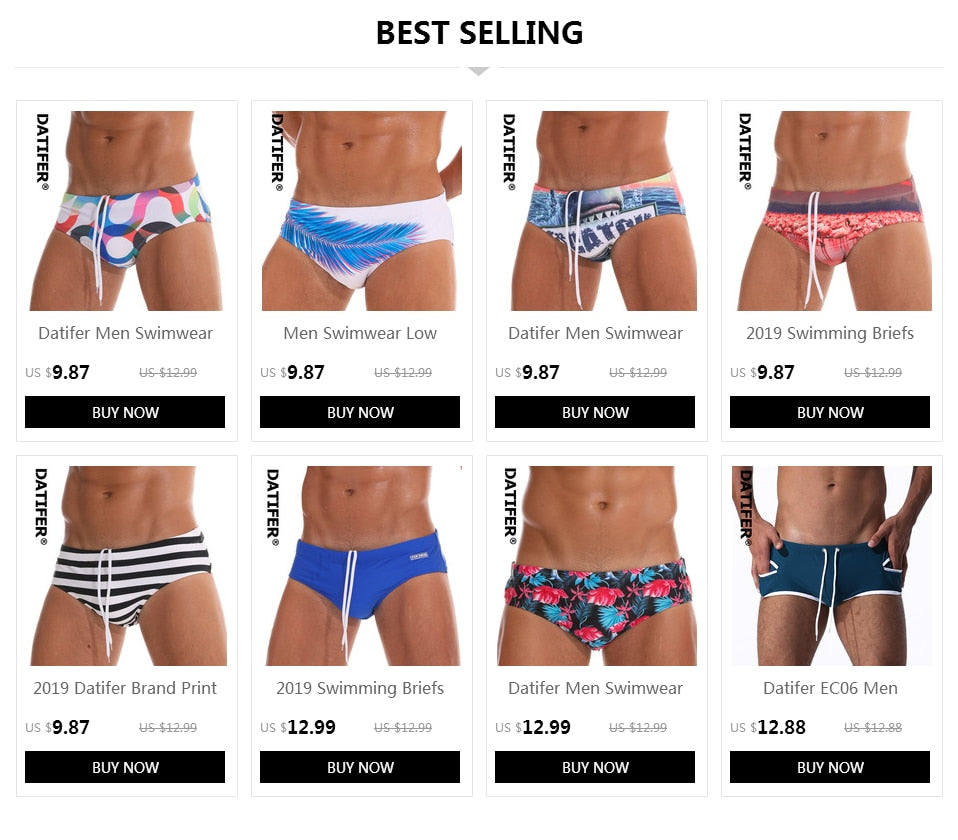 Men's Swimwear Low Boxers Swim Sportive Beachwear Shorts Swimsuit Brief in 16 Colours The Clothing Company Sydney