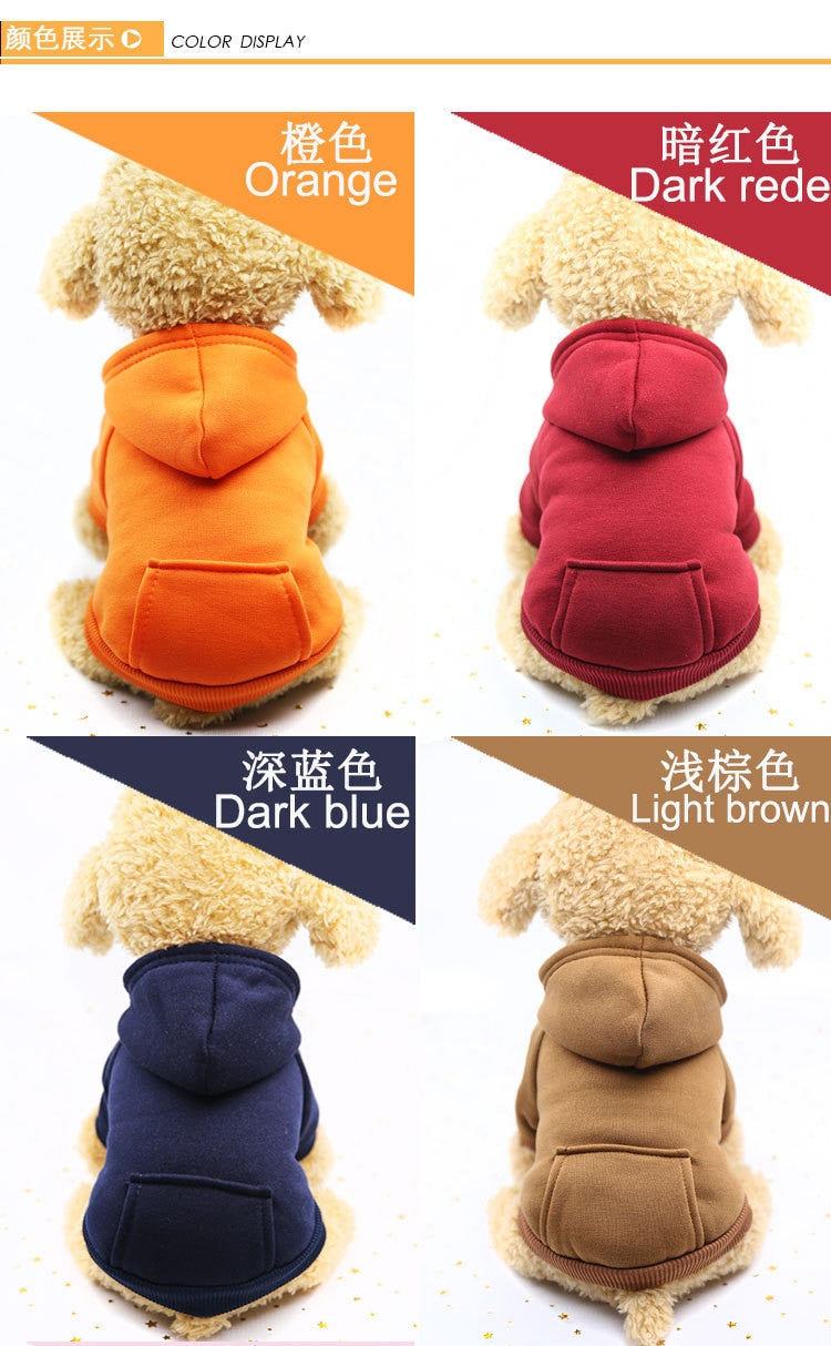 Autumn and winter warm pocket sweater dog hoodies two feet sports pet clothes dog coat for winter The Clothing Company Sydney