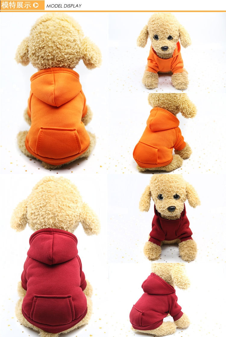 Autumn and winter warm pocket sweater dog hoodies two feet sports pet clothes dog coat for winter The Clothing Company Sydney