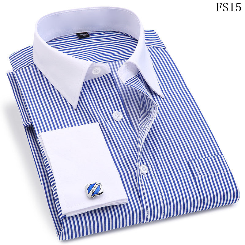 French Cufflinks Long Sleeve Casual Slim Fit French Cuff Dress Shirts For Men The Clothing Company Sydney