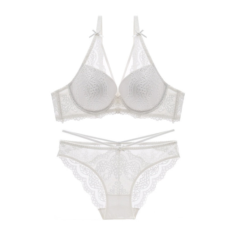 2 Piece push up lace bras underwire underwear bow breathable panties The Clothing Company Sydney