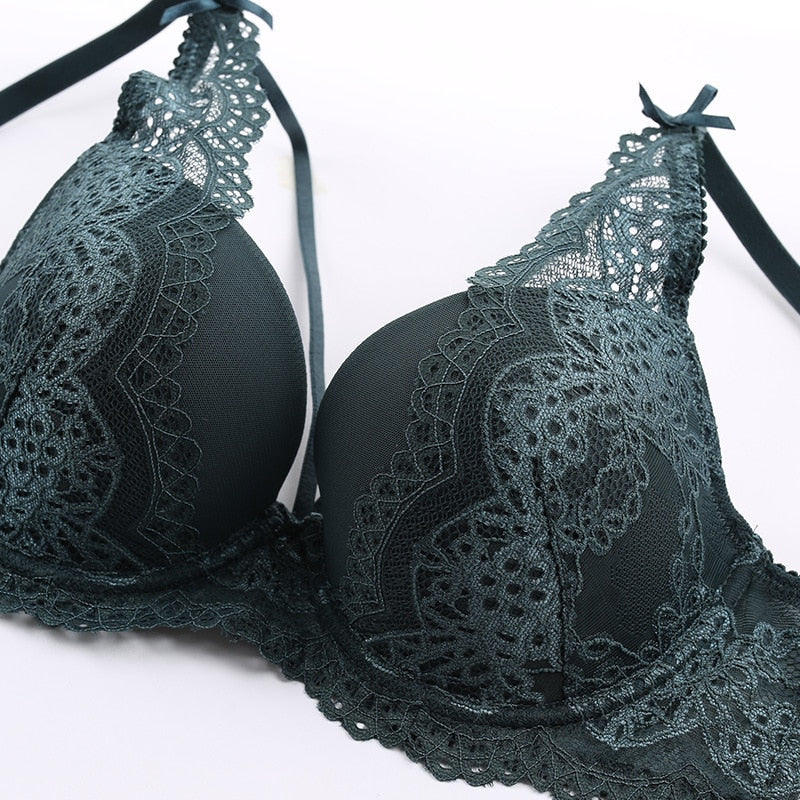 2 Piece push up lace bras underwire underwear bow breathable panties The Clothing Company Sydney