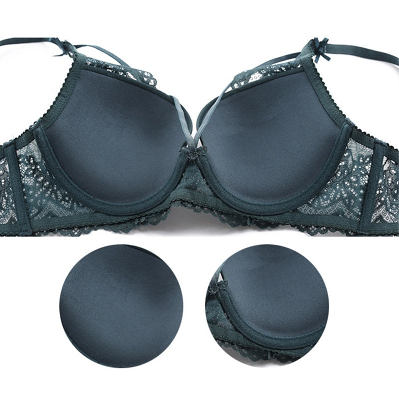 2 Piece push up lace bras underwire underwear bow breathable panties The Clothing Company Sydney