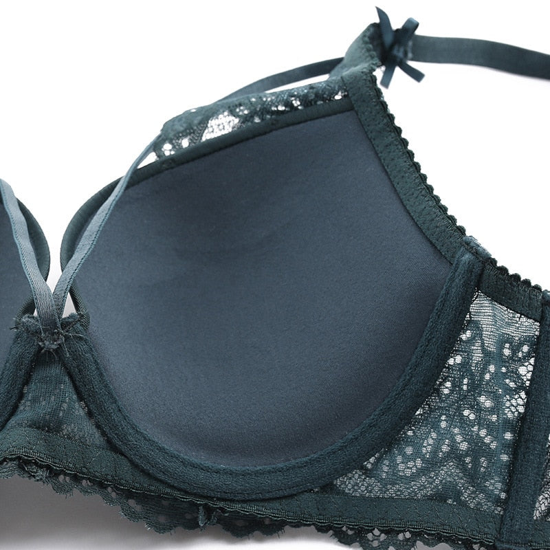 2 Piece push up lace bras underwire underwear bow breathable panties The Clothing Company Sydney