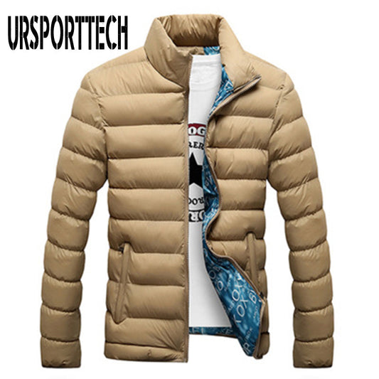 Stand Collar Parka Jacket Men's Solid Thick Jackets and Coats Winter Parkas The Clothing Company Sydney