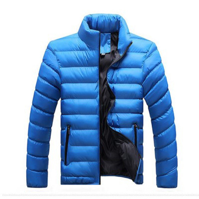 Stand Collar Parka Jacket Men's Solid Thick Jackets and Coats Winter Parkas The Clothing Company Sydney