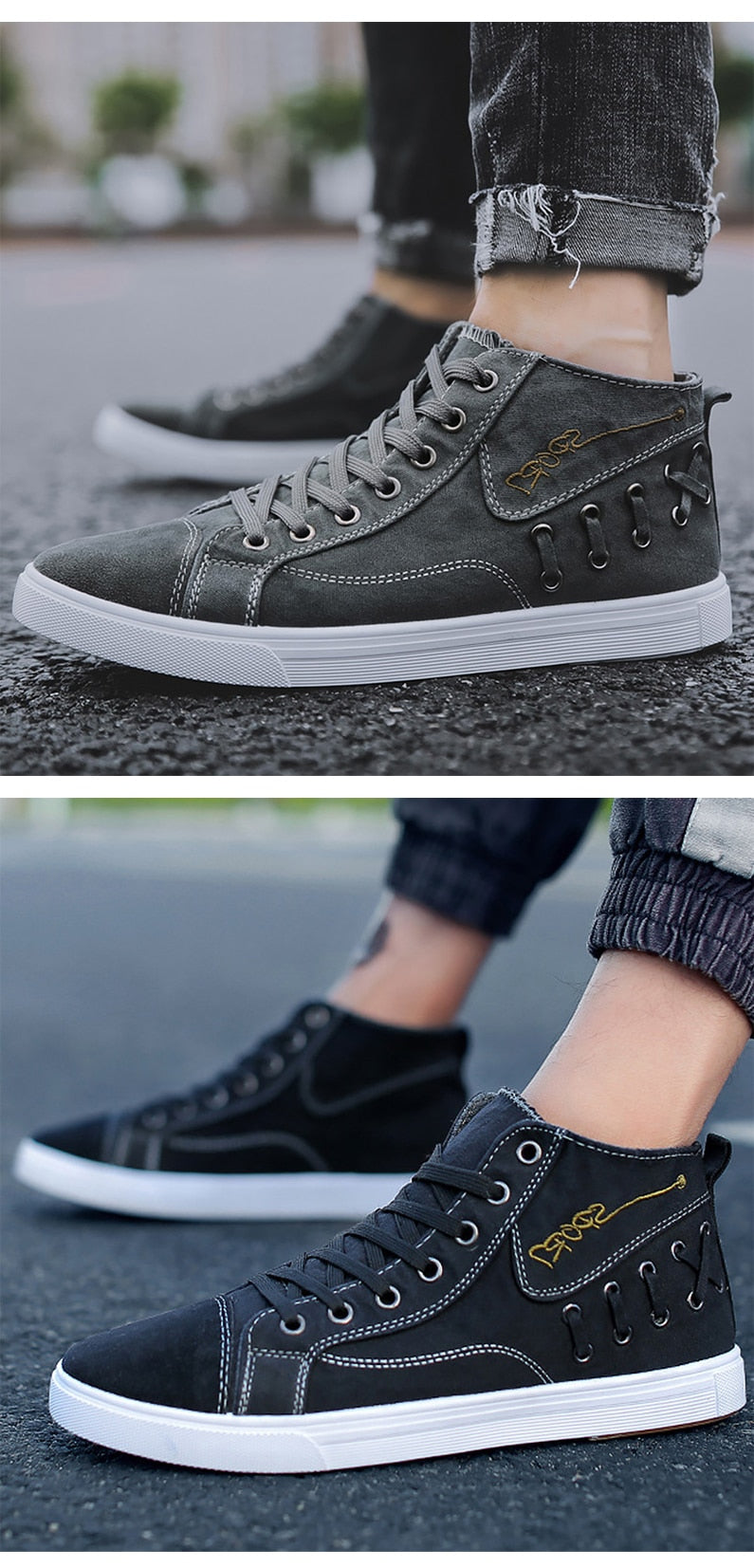 Autumn Sneakers Designer Cross Tied High Top Casual port Canvas Shoes Sneakers The Clothing Company Sydney