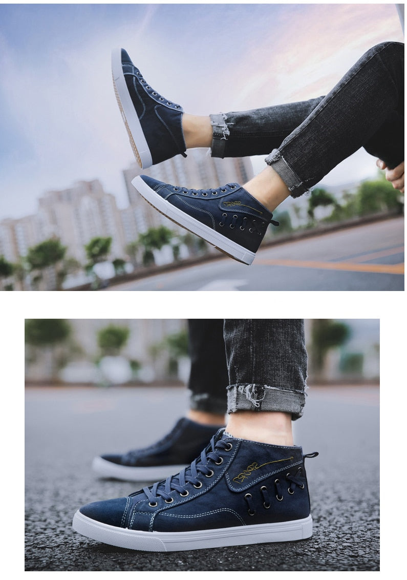 Autumn Sneakers Designer Cross Tied High Top Casual port Canvas Shoes Sneakers The Clothing Company Sydney
