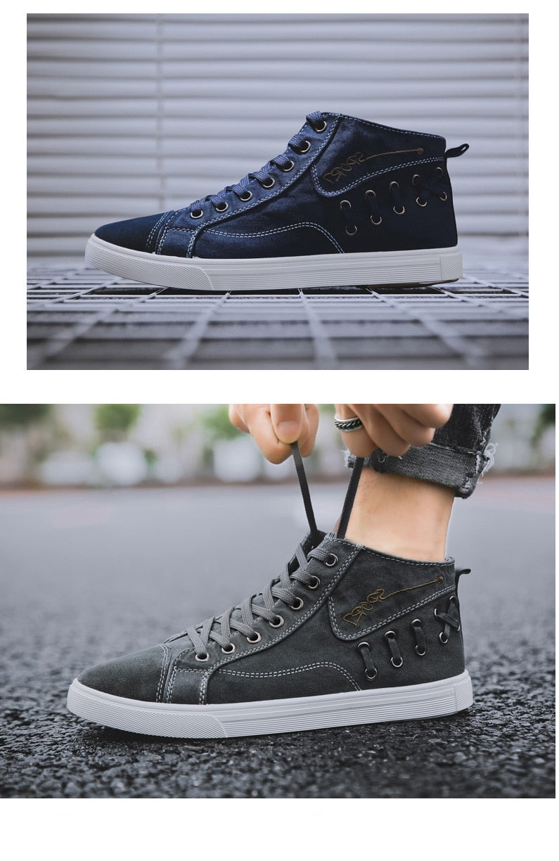 Autumn Sneakers Designer Cross Tied High Top Casual port Canvas Shoes Sneakers The Clothing Company Sydney