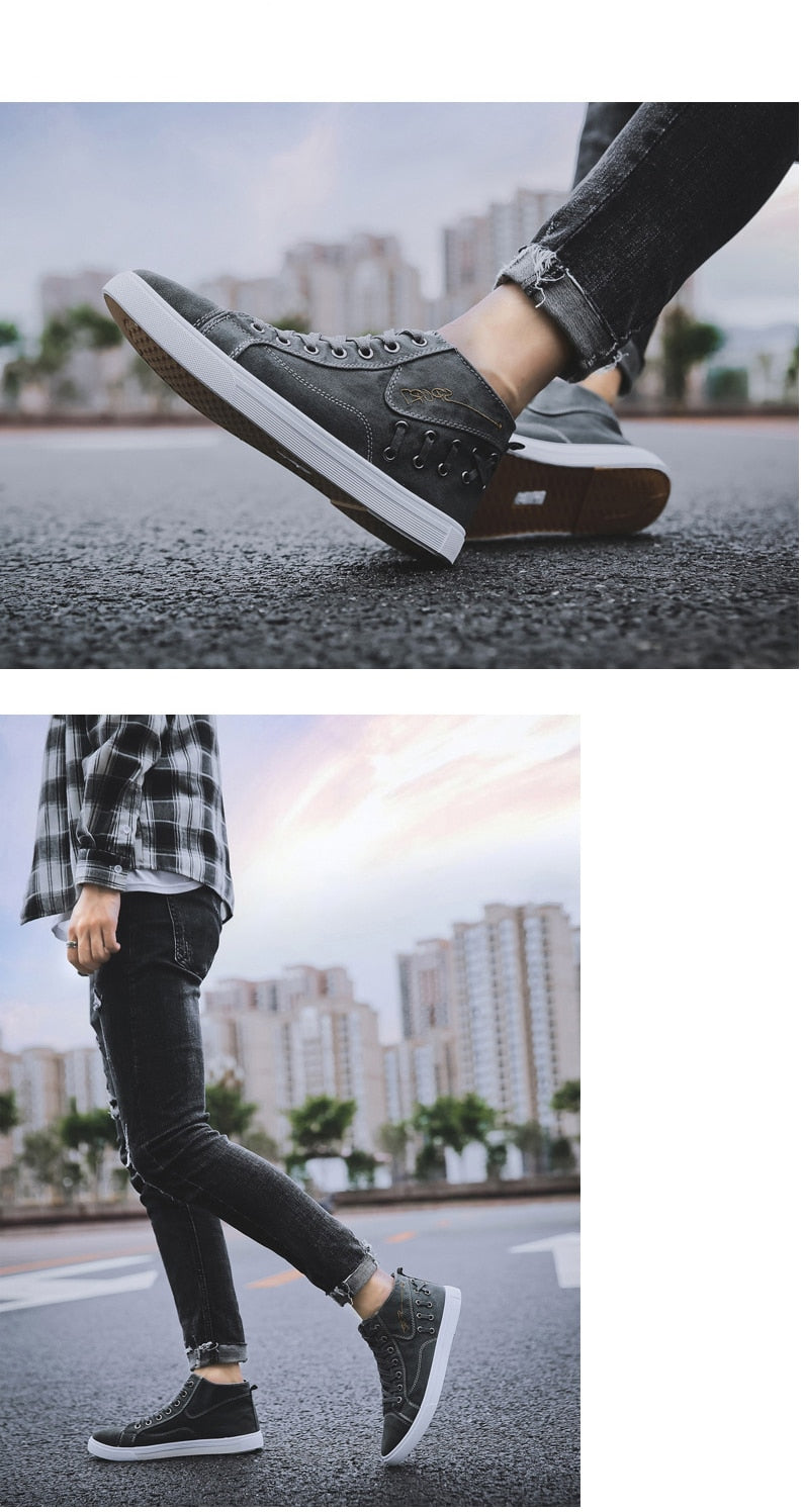 Autumn Sneakers Designer Cross Tied High Top Casual port Canvas Shoes Sneakers The Clothing Company Sydney