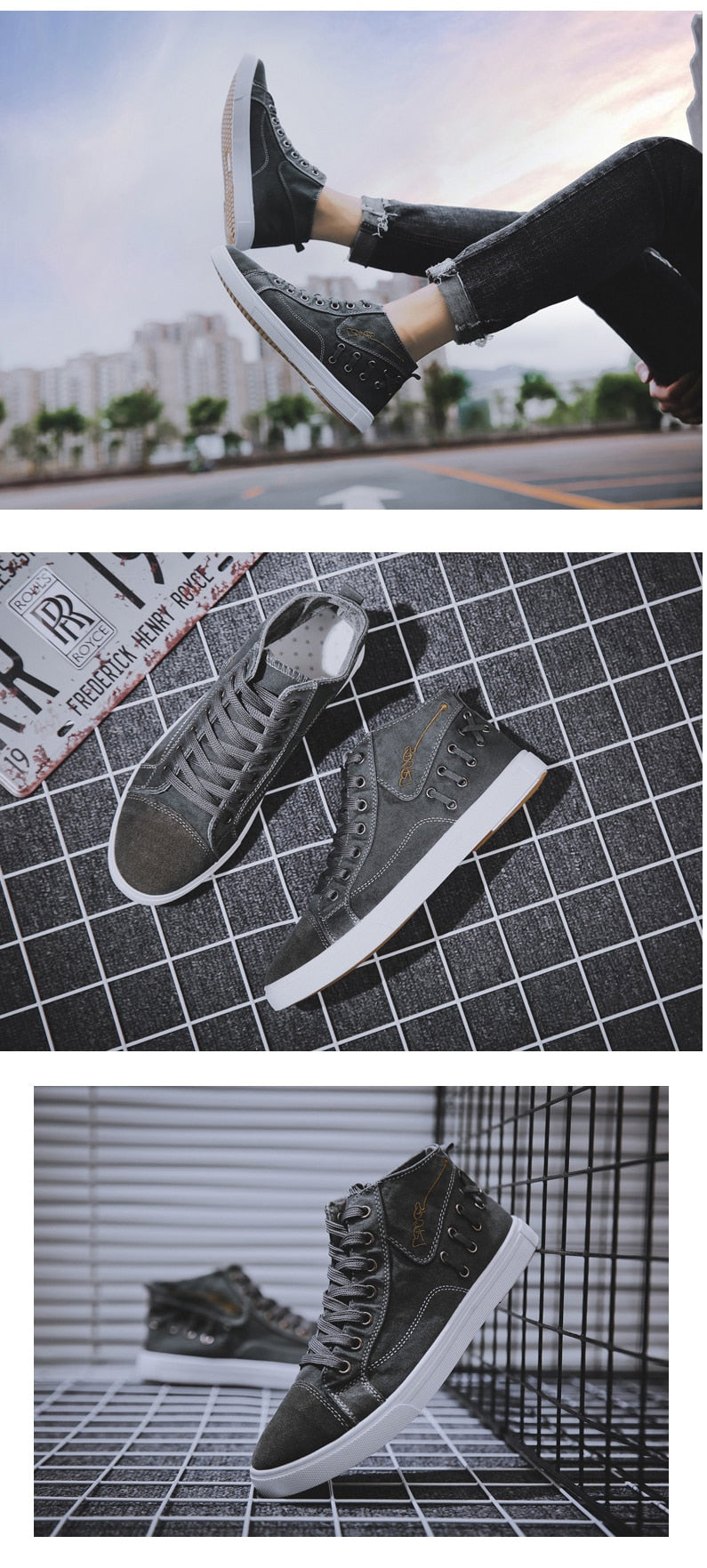 Autumn Sneakers Designer Cross Tied High Top Casual port Canvas Shoes Sneakers The Clothing Company Sydney