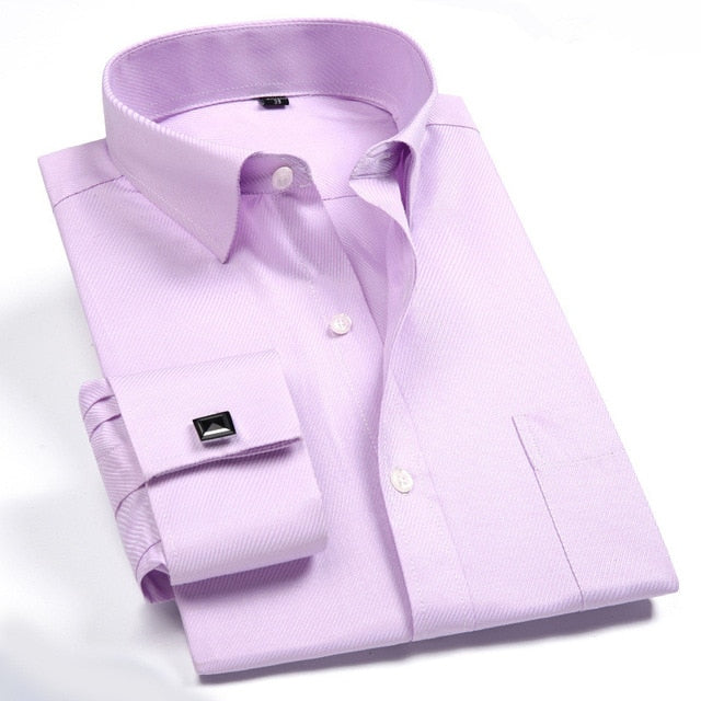 French Cufflinks Long Sleeve Casual Slim Fit French Cuff Dress Shirts For Men The Clothing Company Sydney