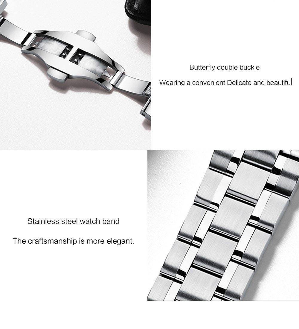 Automatic Mechanical Men's Watch Stainless Steel Japan NH35A Curved Glass Business Fashion Leisure Waterproof Wrist Watch The Clothing Company Sydney