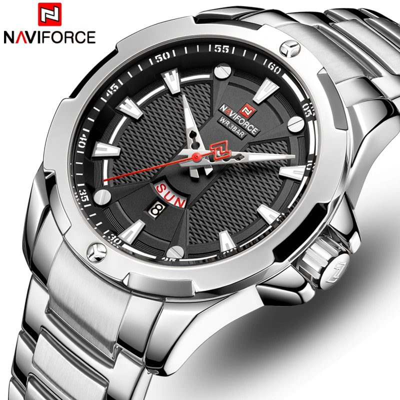 Men’s Luxury Brand Analog Stainless Steel Waterproof Quartz Wristwatch The Clothing Company Sydney