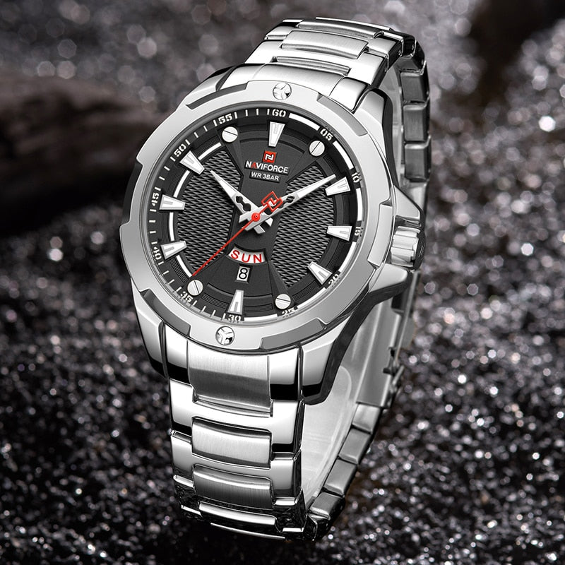 Men’s Luxury Brand Analog Stainless Steel Waterproof Quartz Wristwatch The Clothing Company Sydney