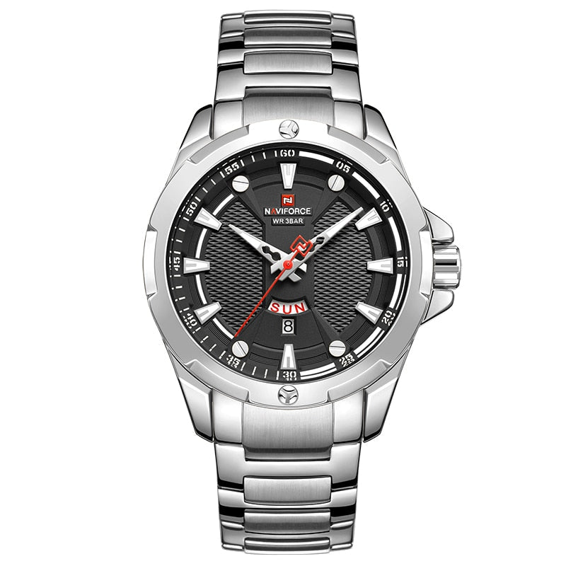 Men’s Luxury Brand Analog Stainless Steel Waterproof Quartz Wristwatch The Clothing Company Sydney