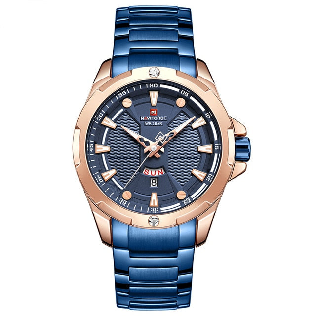 Men’s Luxury Brand Analog Stainless Steel Waterproof Quartz Wristwatch The Clothing Company Sydney