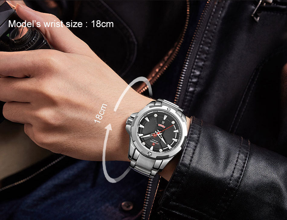 Men’s Luxury Brand Analog Stainless Steel Waterproof Quartz Wristwatch The Clothing Company Sydney