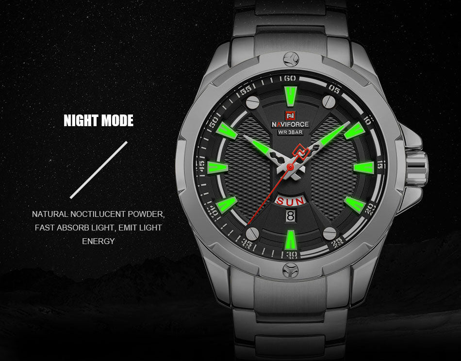 Men’s Luxury Brand Analog Stainless Steel Waterproof Quartz Wristwatch The Clothing Company Sydney