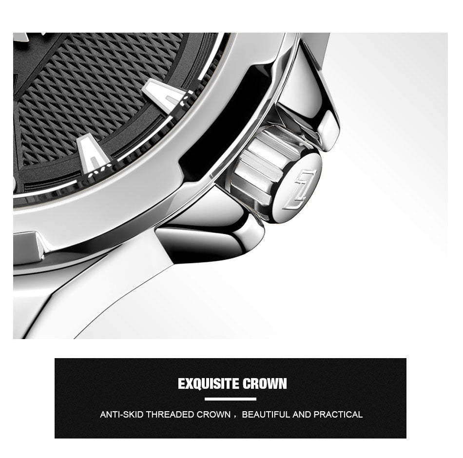 Men’s Luxury Brand Analog Stainless Steel Waterproof Quartz Wristwatch The Clothing Company Sydney