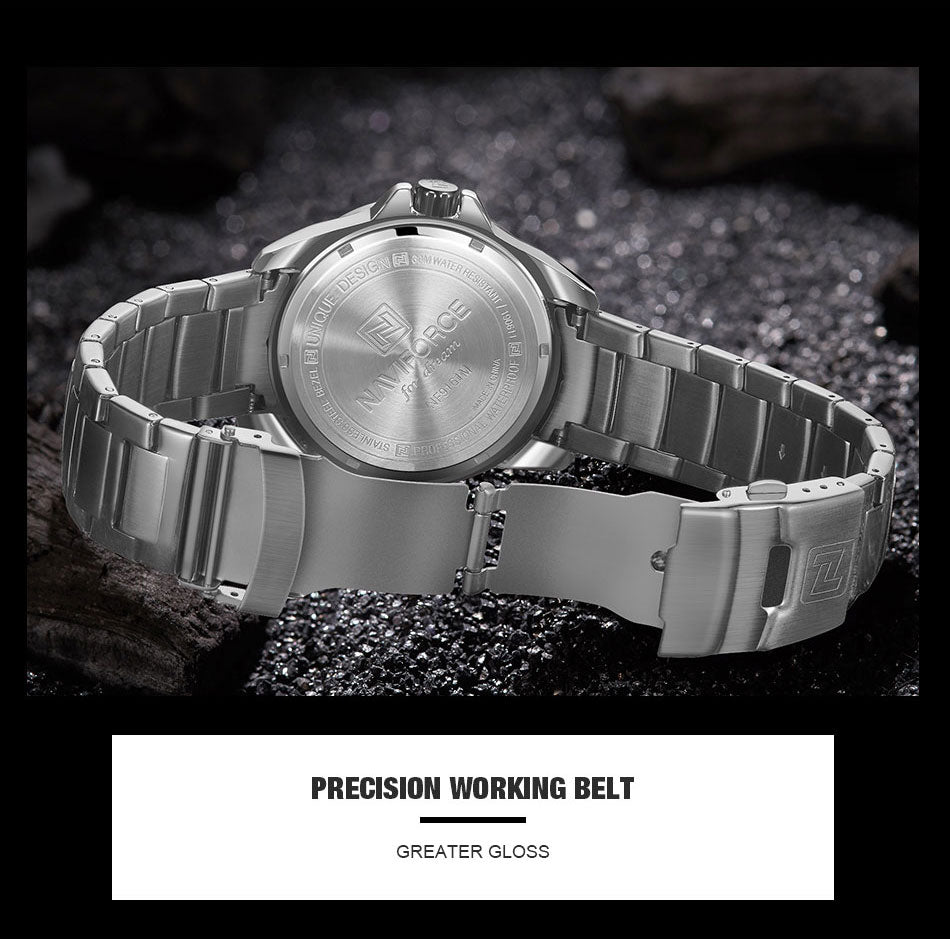 Men’s Luxury Brand Analog Stainless Steel Waterproof Quartz Wristwatch The Clothing Company Sydney