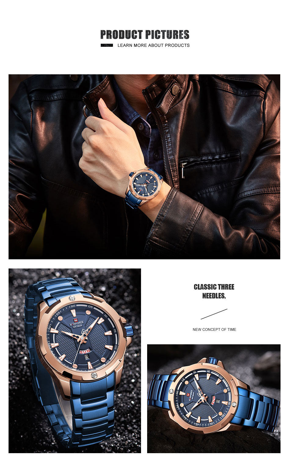 Men’s Luxury Brand Analog Stainless Steel Waterproof Quartz Wristwatch The Clothing Company Sydney