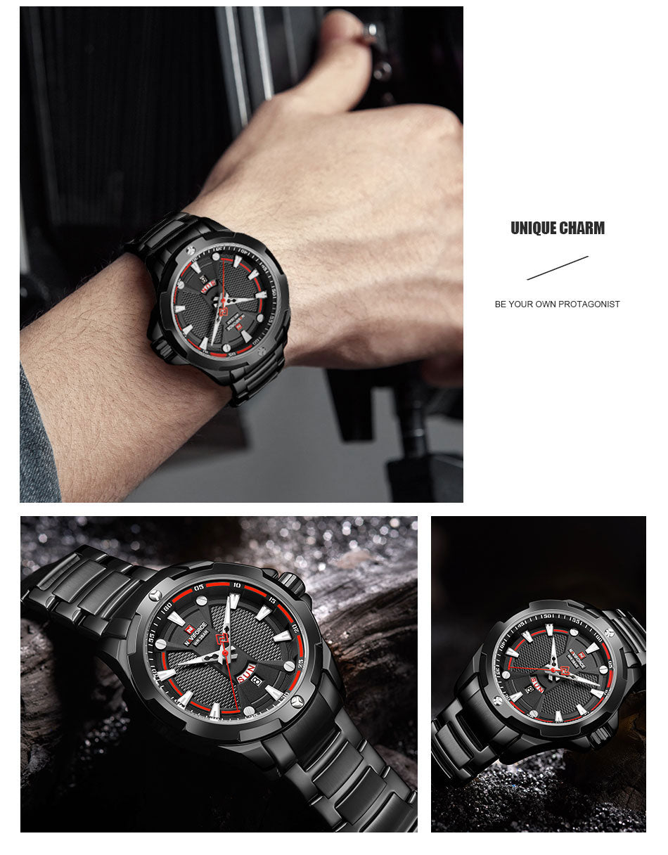 Men’s Luxury Brand Analog Stainless Steel Waterproof Quartz Wristwatch The Clothing Company Sydney