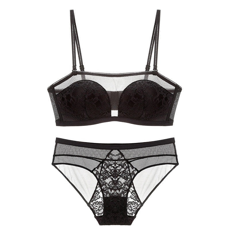White Tube top Lace Seamless Brassiere Cotton Bra Panties Embroidered Underwear Lingerie Set The Clothing Company Sydney