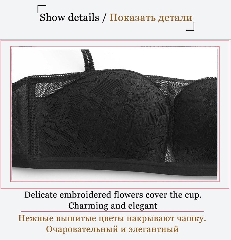 White Tube top Lace Seamless Brassiere Cotton Bra Panties Embroidered Underwear Lingerie Set The Clothing Company Sydney