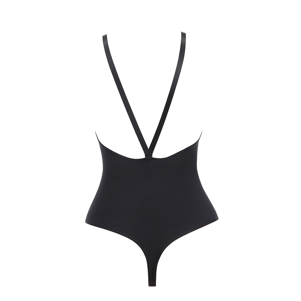 Ladies Deep V Bodysuit Strap Body Shaper Backless Thong  Seamless Shapewear Push Up Waist Trainer Corset The Clothing Company Sydney