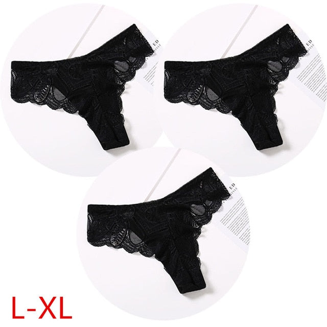 3 Pack Cotton G-string Briefs Lace Underwear Floral Thong Panties The Clothing Company Sydney