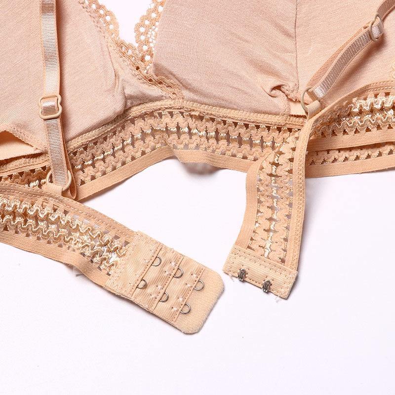 French Style Bralette Seamless Deep V Lace Wireless Thin Underwear Lingerie Soft Bras The Clothing Company Sydney