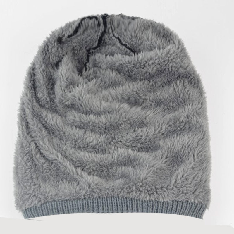 Beanies Knitted Men's Ladies Winter Men Caps Warm Fur Winter Beanie Fleece Knit Bonnet Hat The Clothing Company Sydney
