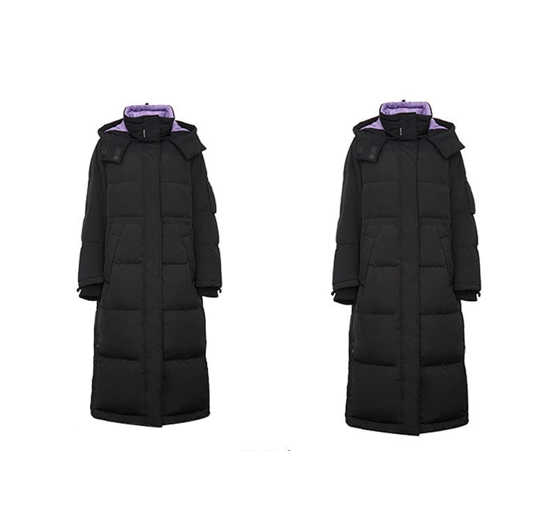 Autum Winter New Arrivals Long Loose Fit Contrasting Parka Down Jacket The Clothing Company Sydney