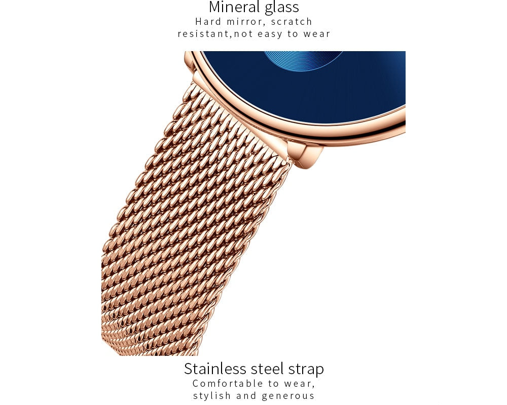 Luxury Casual Simple Ladies Daily Dress Mesh Minimalist Waterproof Quartz Wristwatch The Clothing Company Sydney