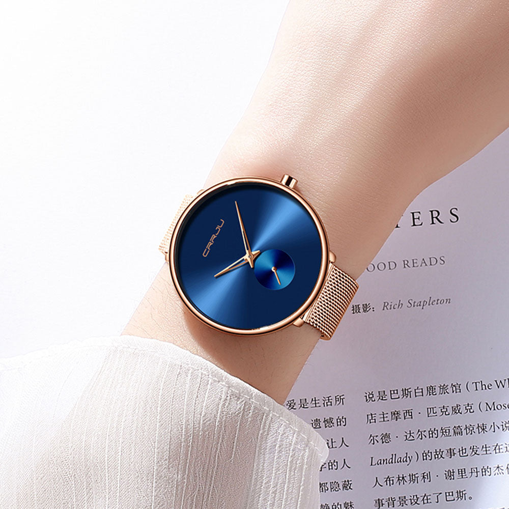 Luxury Casual Simple Ladies Daily Dress Mesh Minimalist Waterproof Quartz Wristwatch The Clothing Company Sydney