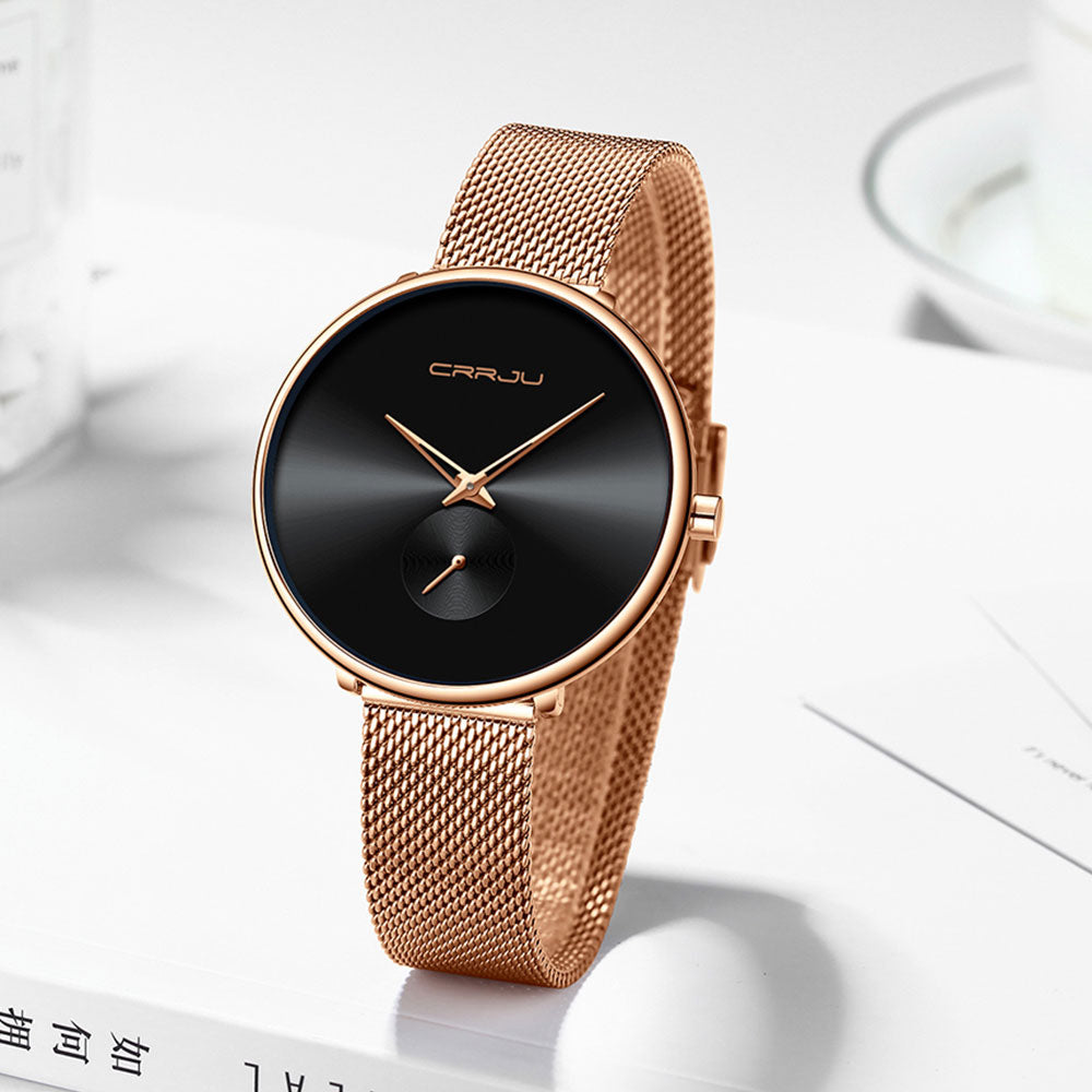 Luxury Casual Simple Ladies Daily Dress Mesh Minimalist Waterproof Quartz Wristwatch The Clothing Company Sydney