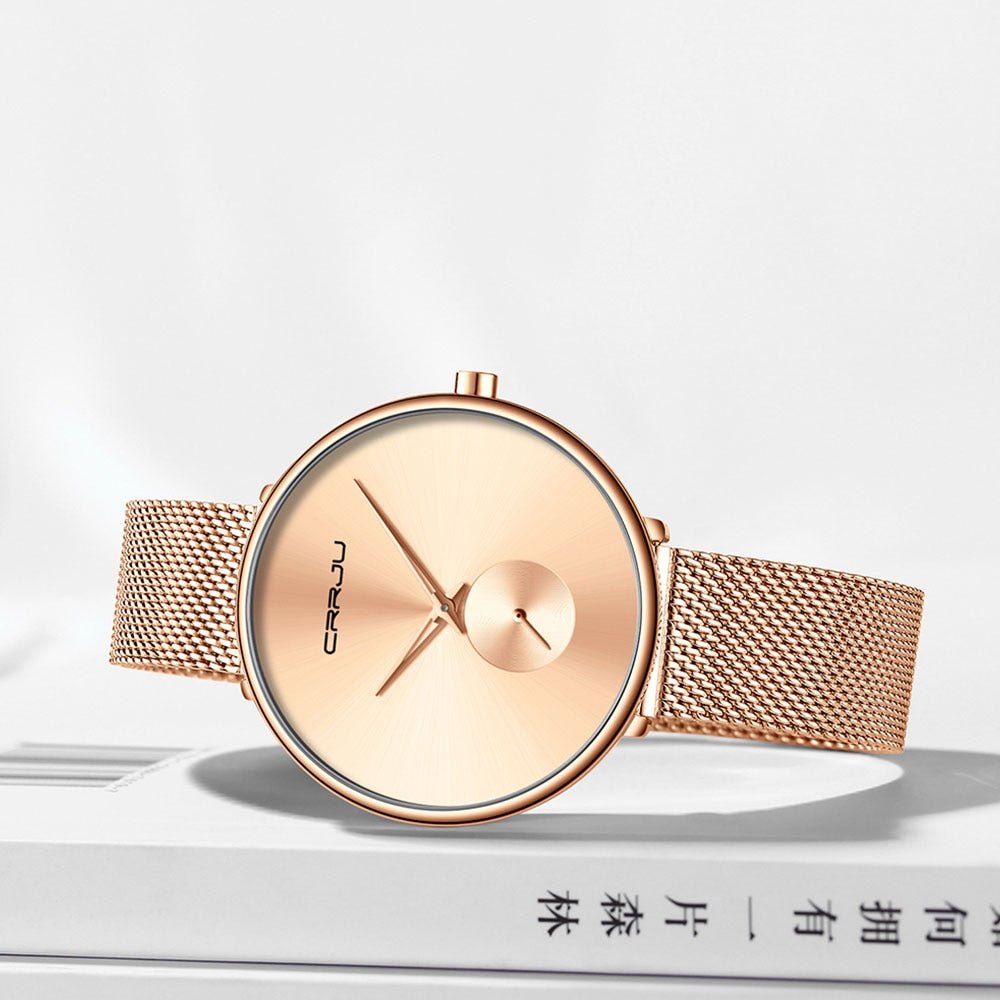 Luxury Casual Simple Ladies Daily Dress Mesh Minimalist Waterproof Quartz Wristwatch The Clothing Company Sydney