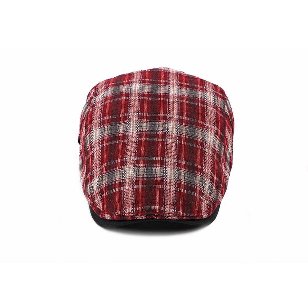 Casual Cotton Plaid Flat Adjustable Beret Flay Ivy News Boy Cap The Clothing Company Sydney
