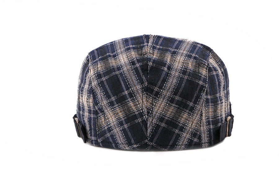 Casual Cotton Plaid Flat Adjustable Beret Flay Ivy News Boy Cap The Clothing Company Sydney