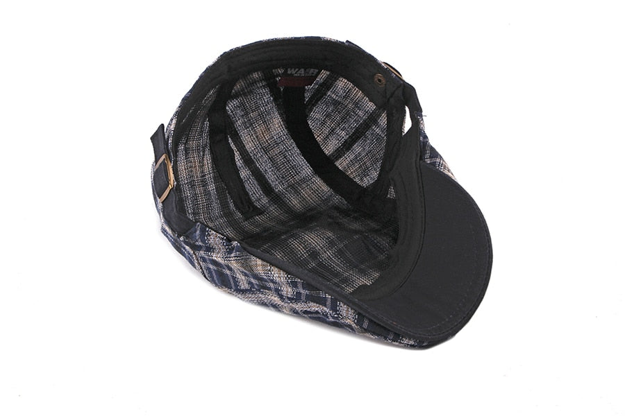 Casual Cotton Plaid Flat Adjustable Beret Flay Ivy News Boy Cap The Clothing Company Sydney