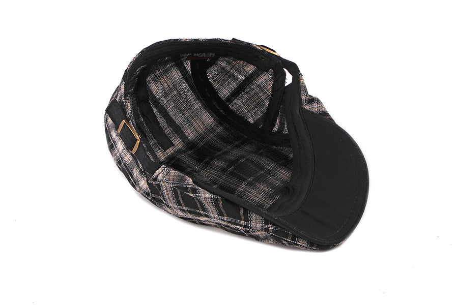 Casual Cotton Plaid Flat Adjustable Beret Flay Ivy News Boy Cap The Clothing Company Sydney